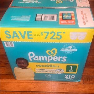 Pampers Swaddlers Diapers Size 1 -Never Opened
